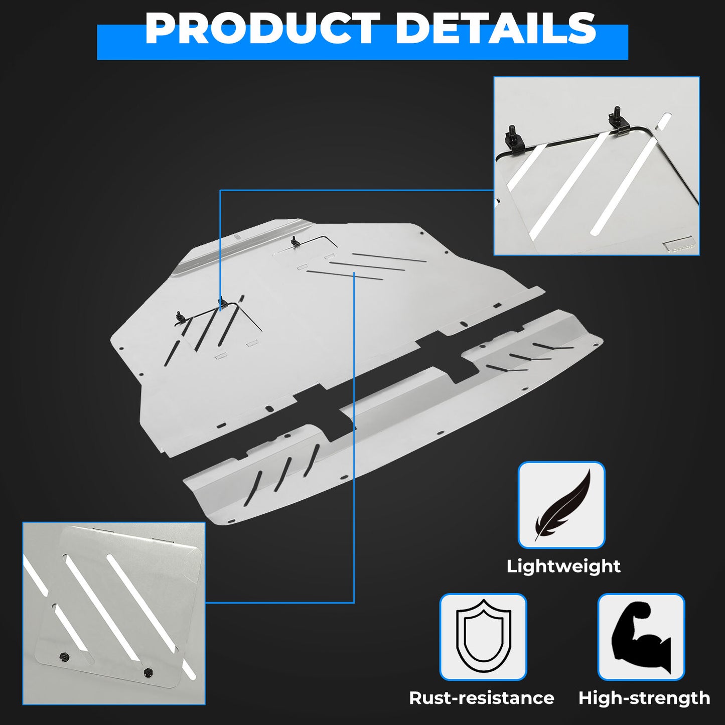 Solid Spare For 11-14 Subaru WRX Impreza Engine Splash Shield Under Tray Skid Plate Aluminum