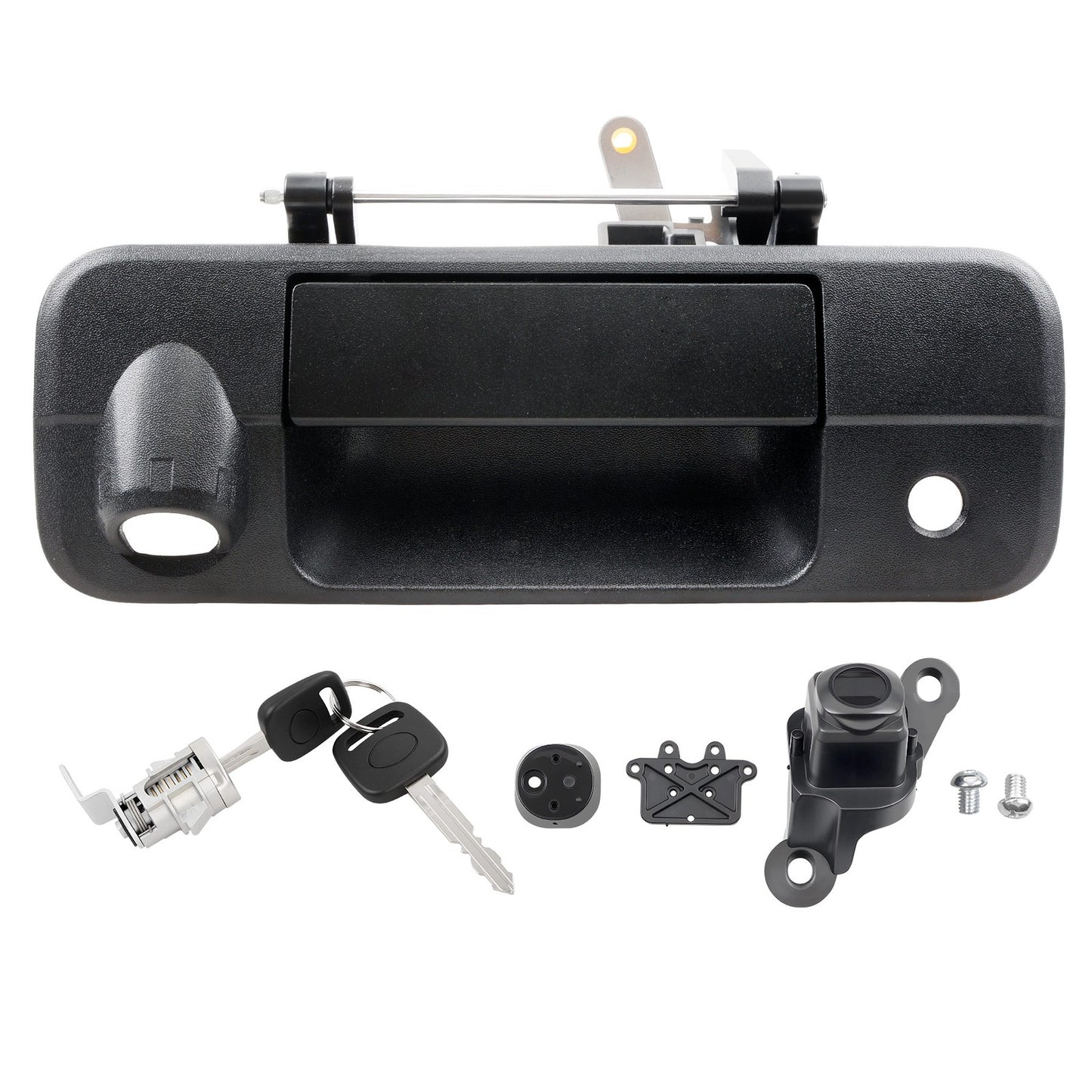 Metal Tailgate Handle w/ Lock & Camera Accessories Kit For 2007-13 Toyota Tundra