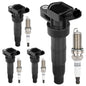 4X Ignition Coils & Iridium Spark Plug Pack For 09-13 Kia Sorento Hyundai Tucson
