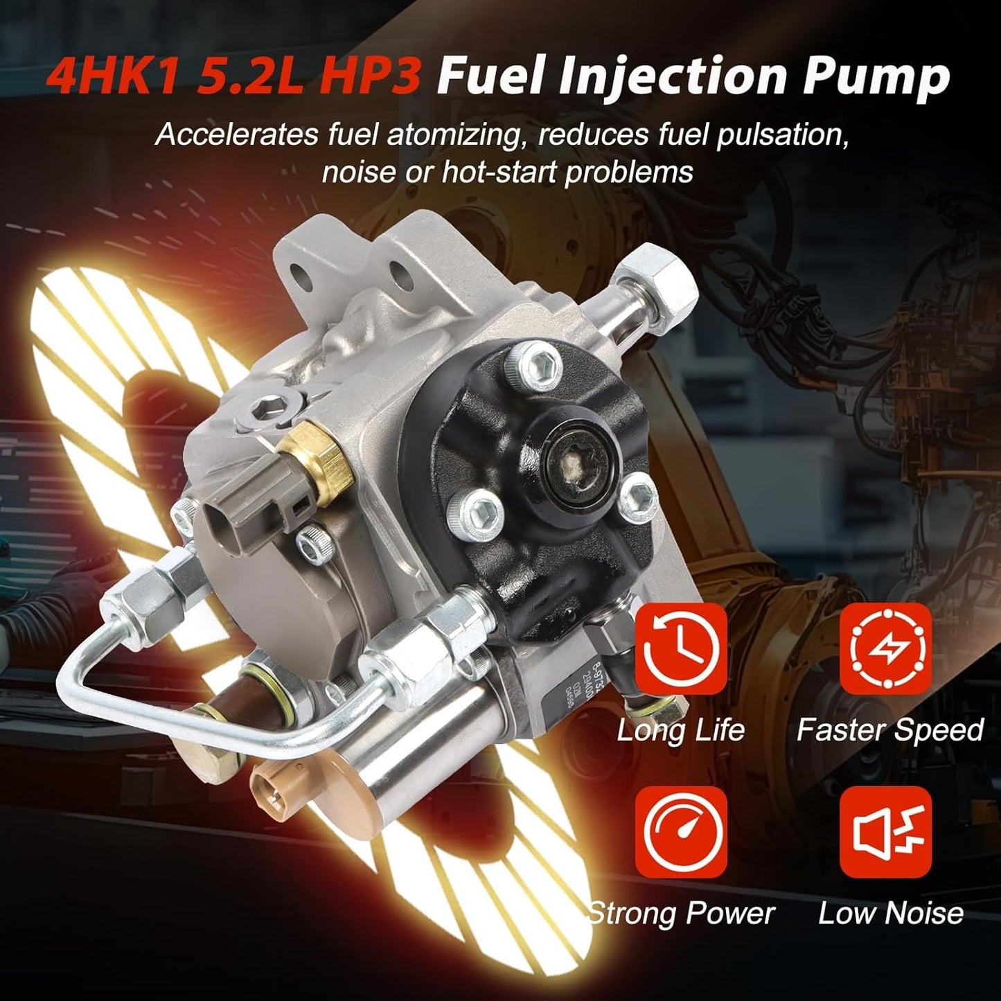 New Diesel Fuel Pump for Isuzu NPR 2004-2007 4HK1 5.2L 294000 Series