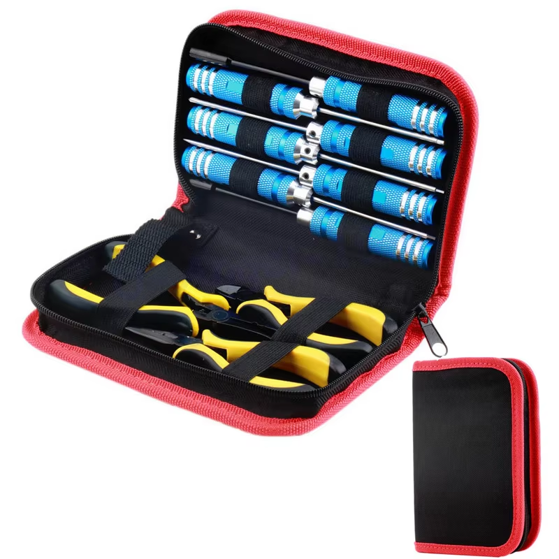 10Pcs RC Tools Kits Screwdriver Pliers Hex Repair Box Set for RC Car Traxxas