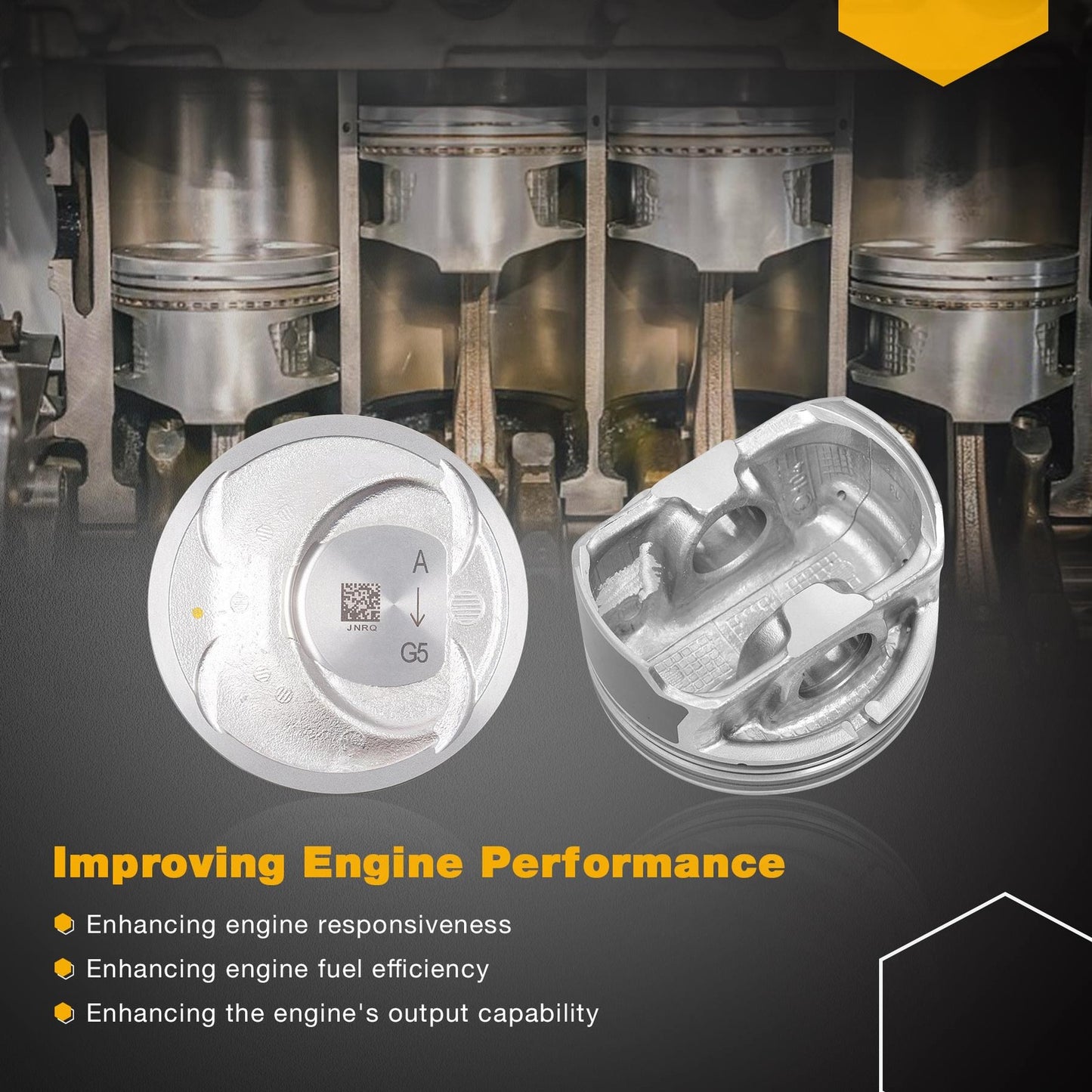 2.4 Engine Piston Kit w/ Connecting Rod Set For Hyundai Sonata Kia Optim Sorento