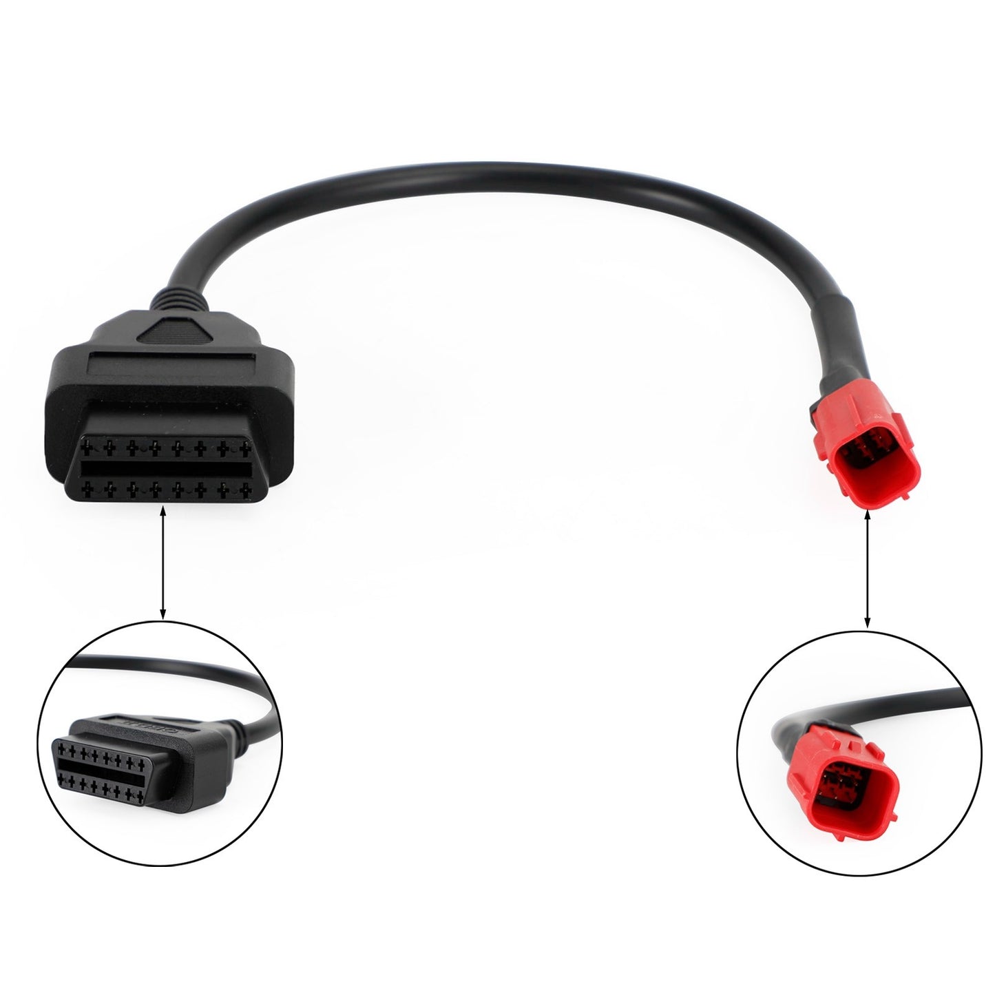 OBD2 Motorcycle Cable For Honda 6 Pin Plug Diagnostic Cable to 16 pin Adapter