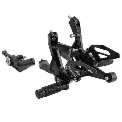 CNC Aluminum Rearsets Footpegs Black Fits BMW S 1000 RR 19-24 / M 1000 RR 21-24