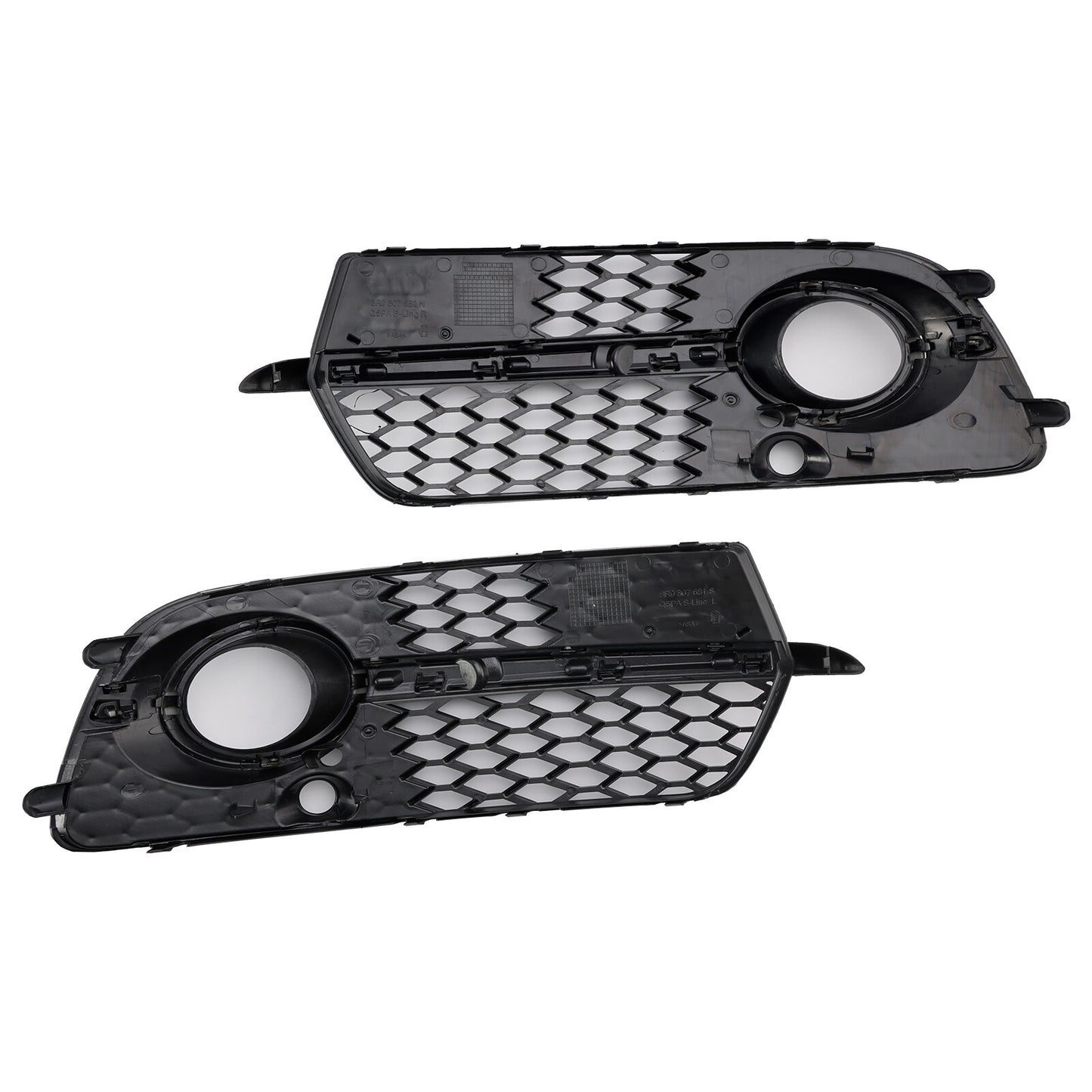 Front Bumper Fog Light Grill Grille Fit Audi Q5 S-Line SQ5 2013~2017 Black