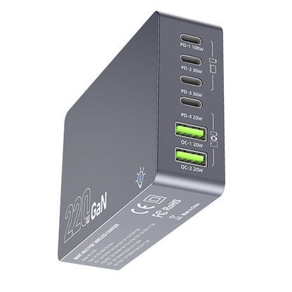 F8A Charging Station USB 6-Port Fast Charger PD100W Charging Stand Smart Charger