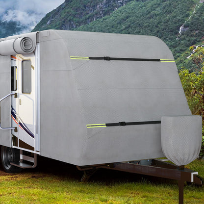 5-Layer Camper RV Cover 27'-30' Travel Trailer Windproof w/ Repair Patches