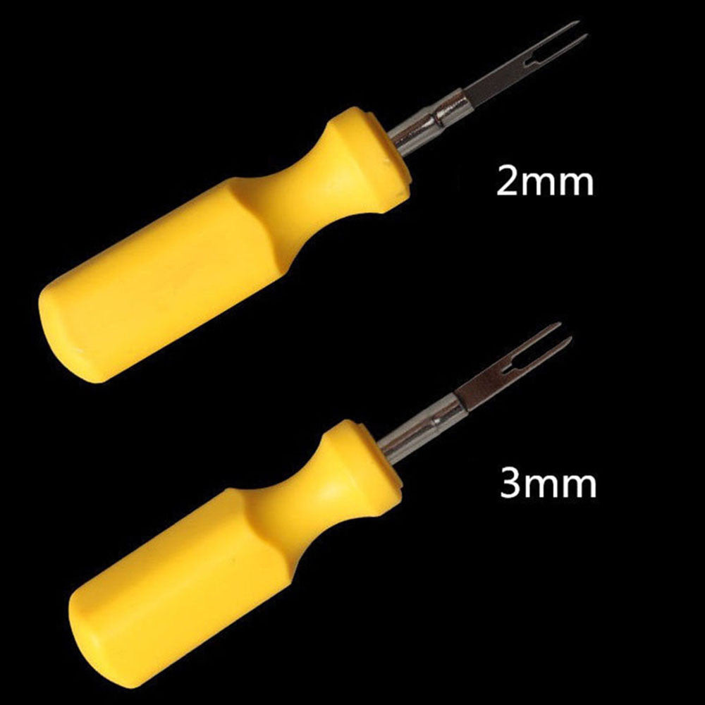 2 PCs 2+3mm Car Terminal Removal Tool Kit Wiring Connector Pin Release Puller