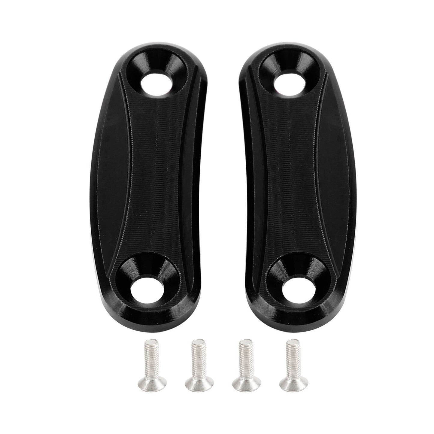 ALUMINUM REAR VIEW MIRROR HOLE CAPS BLACK FOR KAWASAKI ZX10R ZX-10R 2011 > 2015