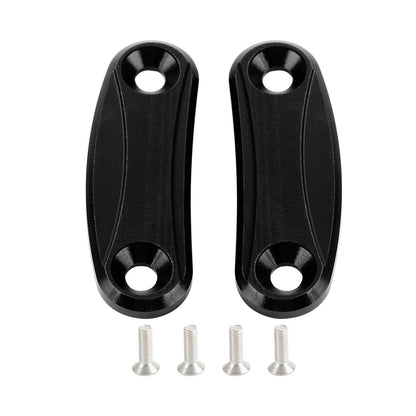 ALUMINUM REAR VIEW MIRROR HOLE CAPS BLACK FOR KAWASAKI ZX10R ZX-10R 2011 > 2015