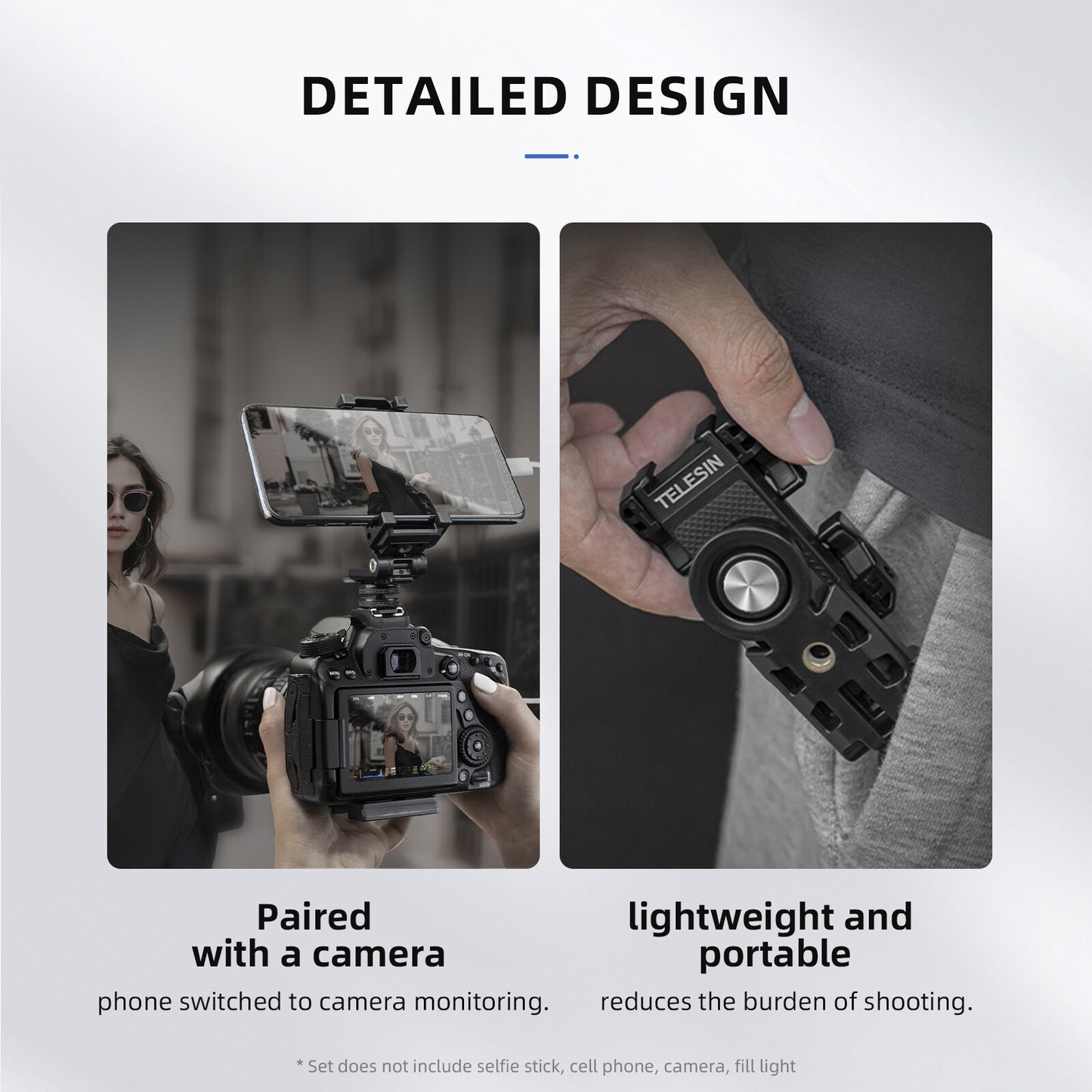Phone Holder 360Degree Rotating Expandable Fill Light Mobile Phone Desktop Stand