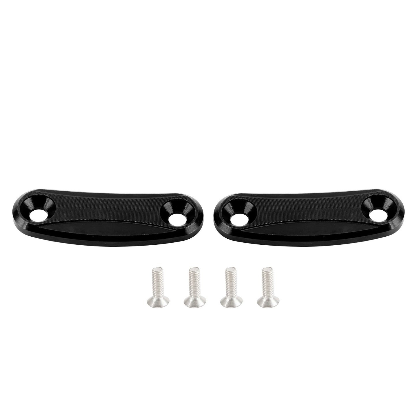 ALUMINUM REAR VIEW MIRROR HOLE CAPS BLACK FOR KAWASAKI ZX10R ZX-10R 2011 > 2015