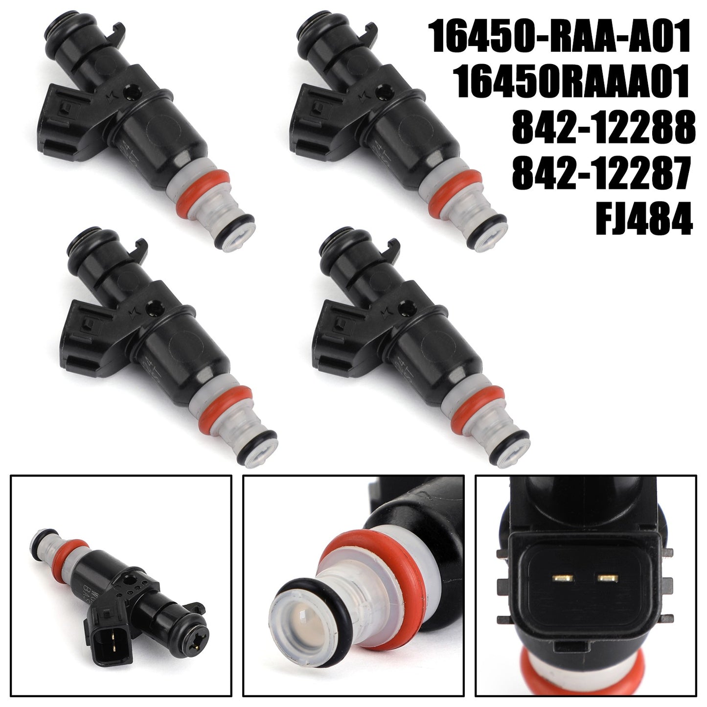 ??4PCS Fuel Injectors For 2003-2007 Honda Accord 2.4L 16450RAAA01 16450-RAA-A01