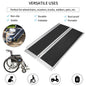 4FT Portable Wheelchair Ramp Non Skid Aluminum Foldable Mobility Scooter Ramp,