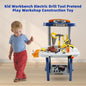 37+Pcs Kid Workbench Electric Drill Tool Pretend Play Workshop Construction Toy