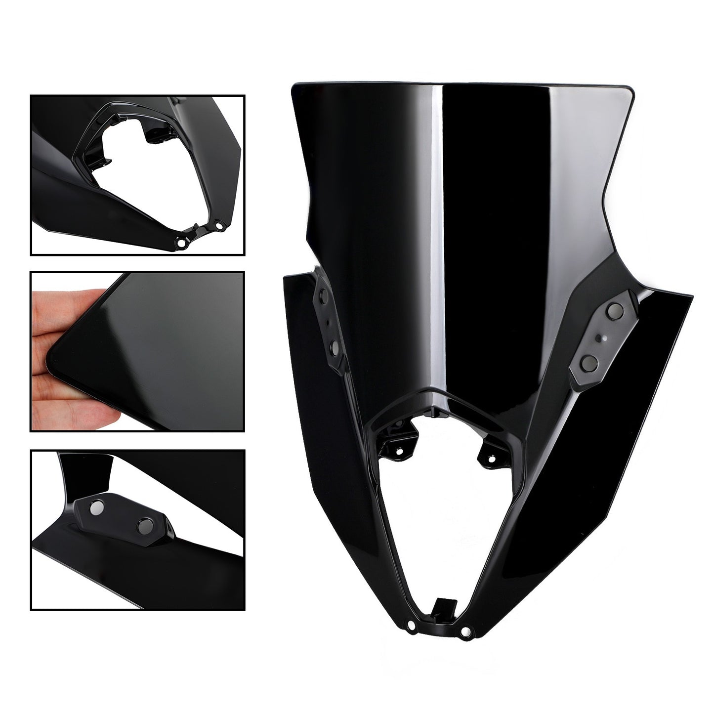 Windshield Windscreen Protector for Kawasaki NINJA 650 ER6F 2020-2022 Black