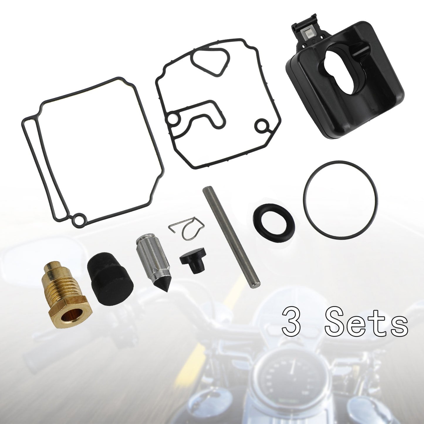 3X Carburetor Carb Rebuild Kit fit for Yamaha 3 Cyl 2.834 Bore 60HP 70HP 1992-06