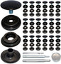 Heavy Duty Snap Fastener Button Kit 70 Set 15mm 5/8" Stainless Steel for Leather