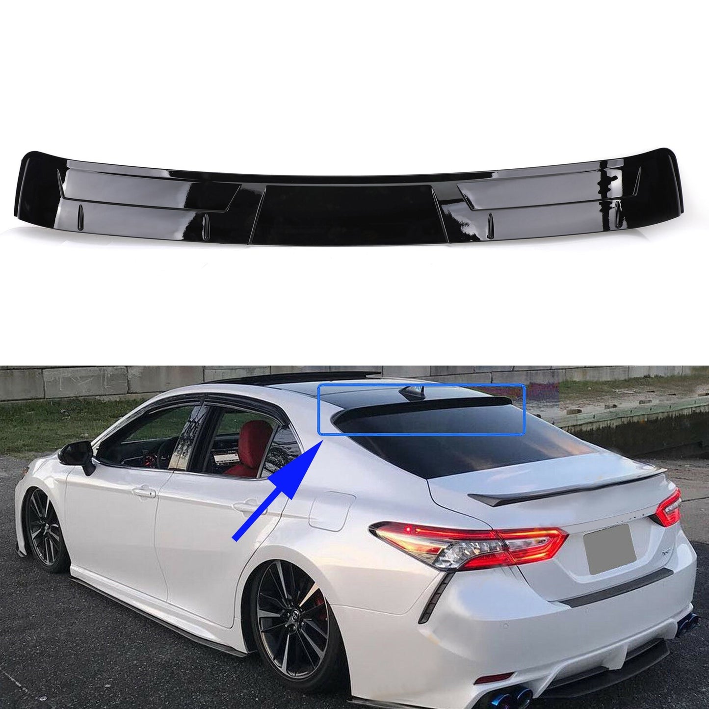 Glossy Black Rear Spoiler Wings Fit For Toyota Camry LE SE XSE XLE 2018-2024 H3