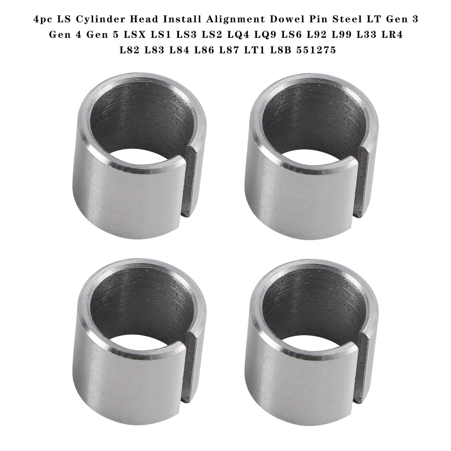 4pc LS Cylinder Head Install Alignment Dowel Pin Steel LT Gen 3 Gen 4 Gen 5 LSX