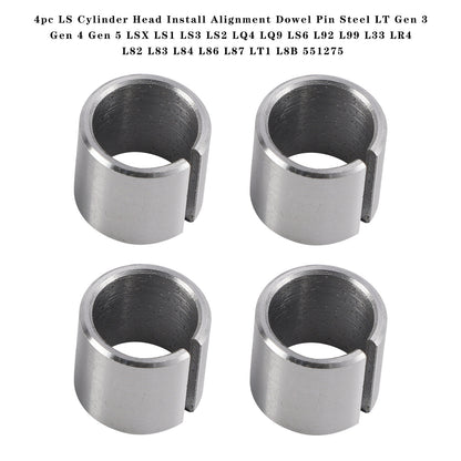 4pc LS Cylinder Head Install Alignment Dowel Pin Steel LT Gen 3 Gen 4 Gen 5 LSX