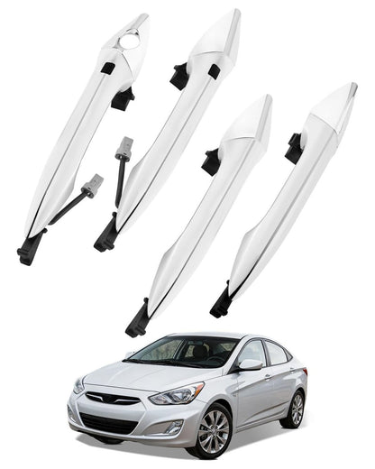 Outside Exterior Door Handle Set Fit 2011-2016 Hyundai Elantra Chrome 836623X020