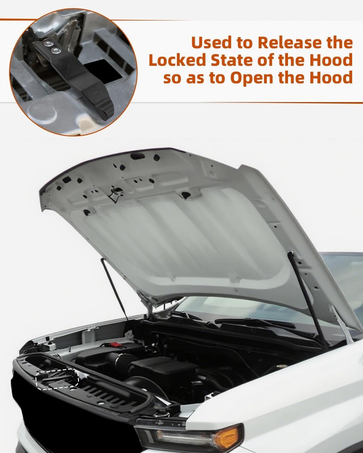 New Hood Switch Hood Latch Release Handle 84129825 for Silverado 1500 2019-2021