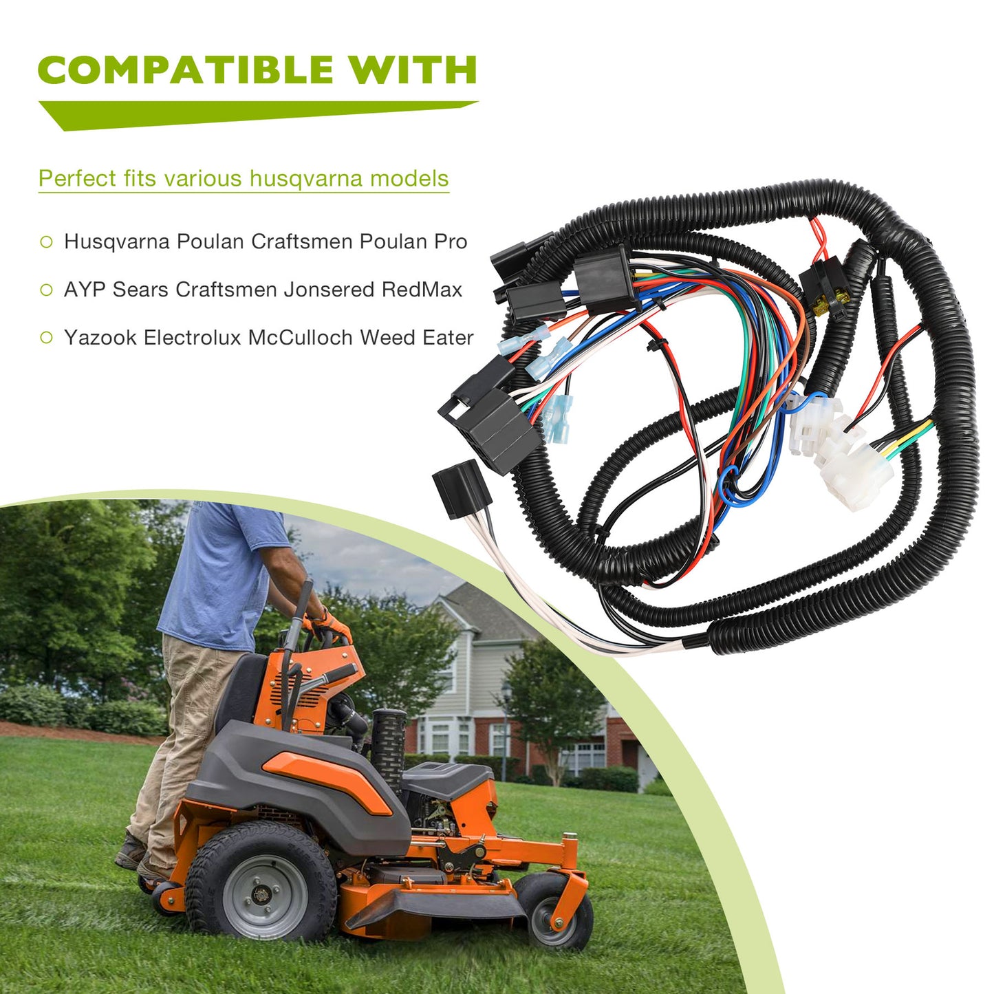 532401104 Ignition Wire Harness Fits Husqvarna 2748GLS GTH 2648 3052TF LGT 2654