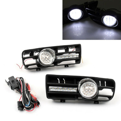Fog Light 5 LED Front Bumper Grille DRL Lamp For 99-04 VW Golf MK4 GTI TDI USA