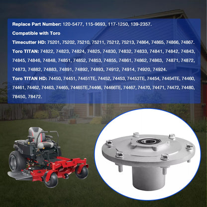 2x Mower Deck Blade Spindle Assy For Toro Zero Turn 120-5477 115-9693 117-1250