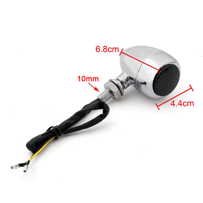 Motorcycle Bullet Turn Signals Indicators Fit For Chopper Cafe Racer CHR US