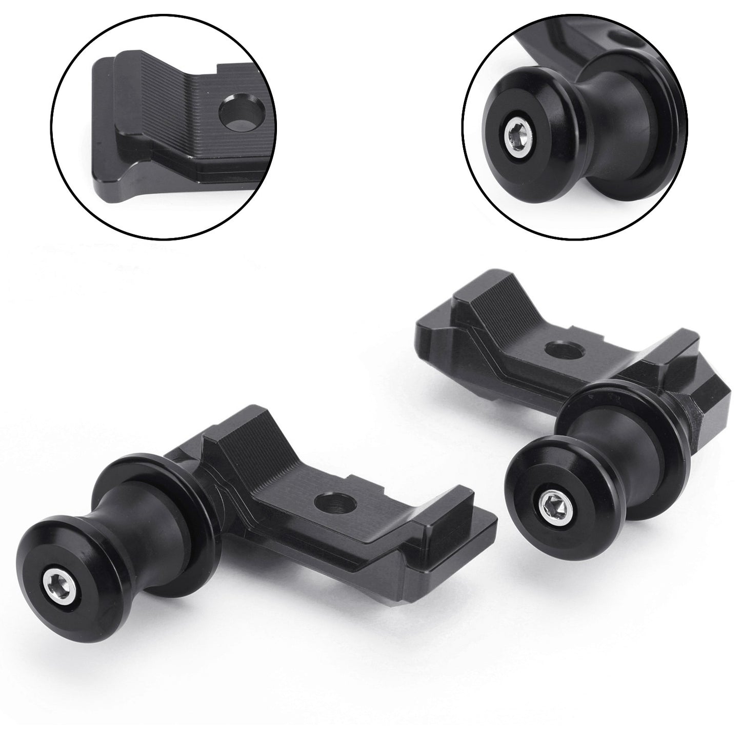 Chain Adjuster Block W/Swingarm Spools Slider For YAMAHA MT-07 FZ-07 14-18 BLK