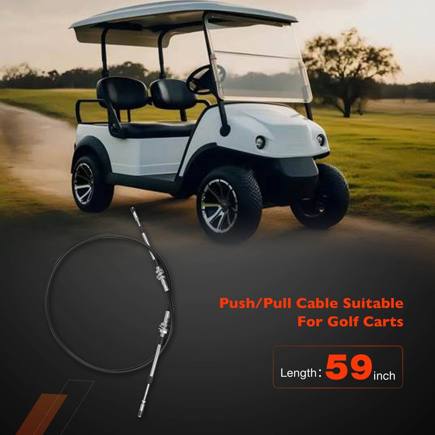 59" Forward Reverse Shift Cable For EZGO RXV 08-22 Golf Carts RXV TXT ST Custom