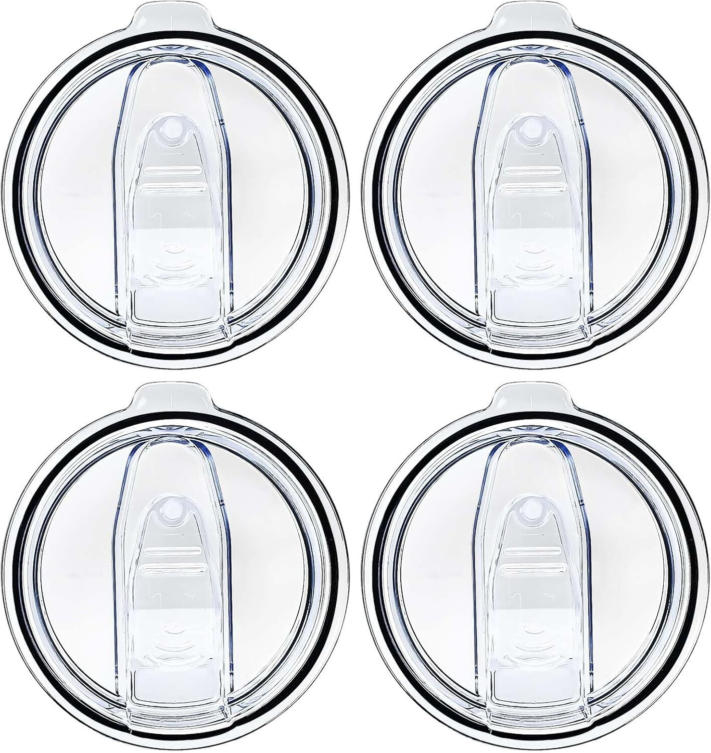 4X 20oz Splash Spill Proof Lids Slider Lid Skinny Tumbler Cup Replacement Covers