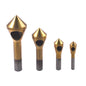 4x HSS Hole Chamfering Tool Countersink and Deburring Drill Bits Titanium Coated
