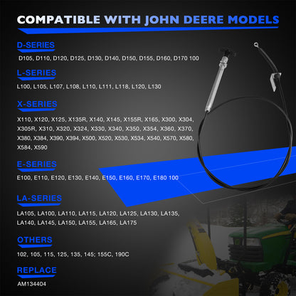 AM134404 Spout Control Input Cable Fits John Deere 44" Snow Blower X340 X500
