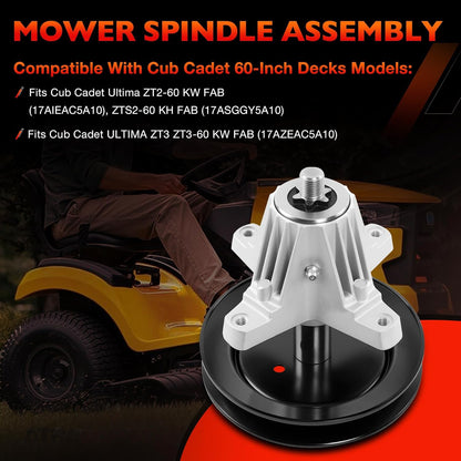 3X Mower Blade Spindle Kit For Cub Cadet Ultima ZT2 ZTS2 ZT3 60" Deck 618-04822A