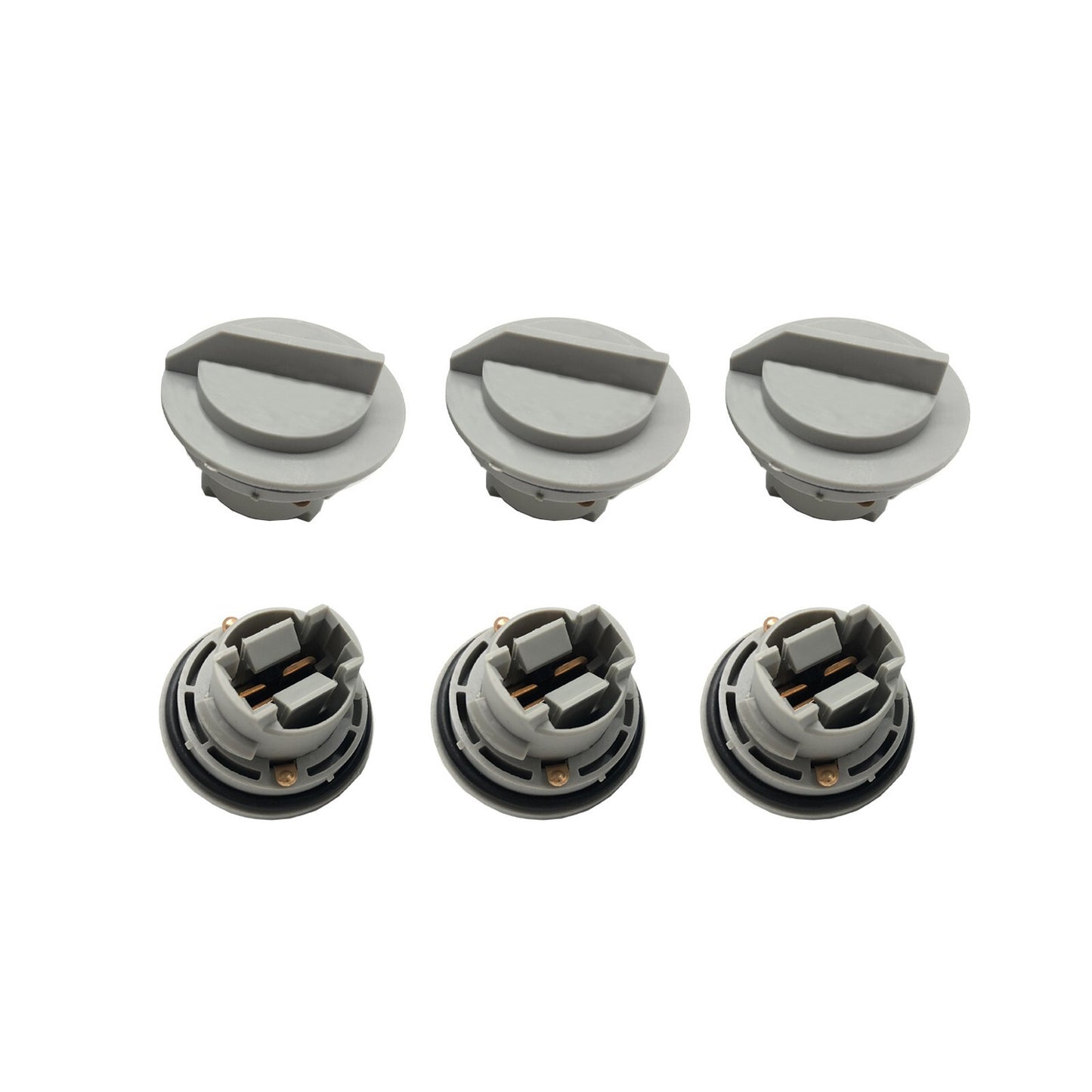 For Chrysler Dodge Jeep Rear Brake Taillight Taillamp Light Bulb Socket Kit 6