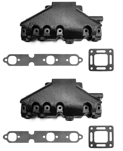 2 Pack Exhaust Manifold For MerCruiser 4.3 V6 99746A8 99746A17, 18-1952-1, 51220