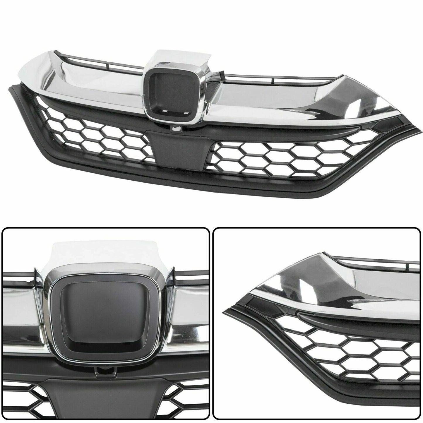 Fit 2017 2018 2019 Honda CRV CR-V Front Bumper Upper Grille Chrome HO1210147C