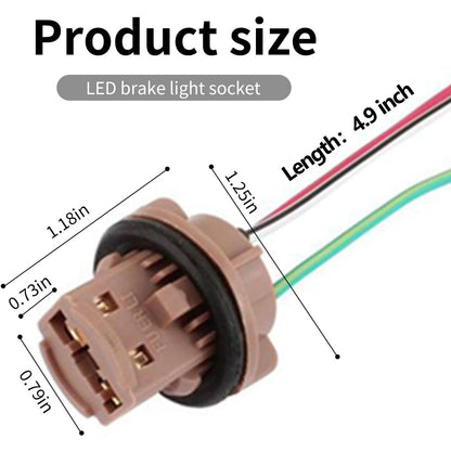 Universal Pigtail Wire Female Socket 7443 Two Harness Front Turn Signal Lamp