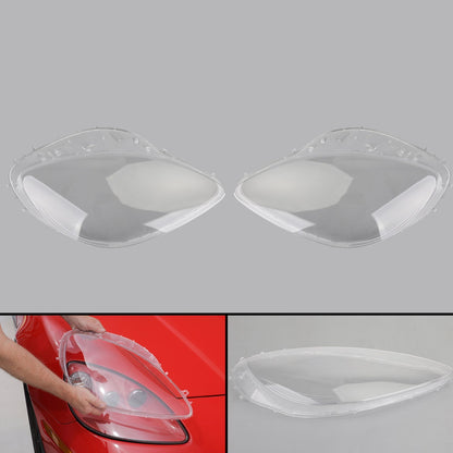 Headlight Lens Replacement Covers Black Gaskets Kit For 2005-2013 C6 Corvette US