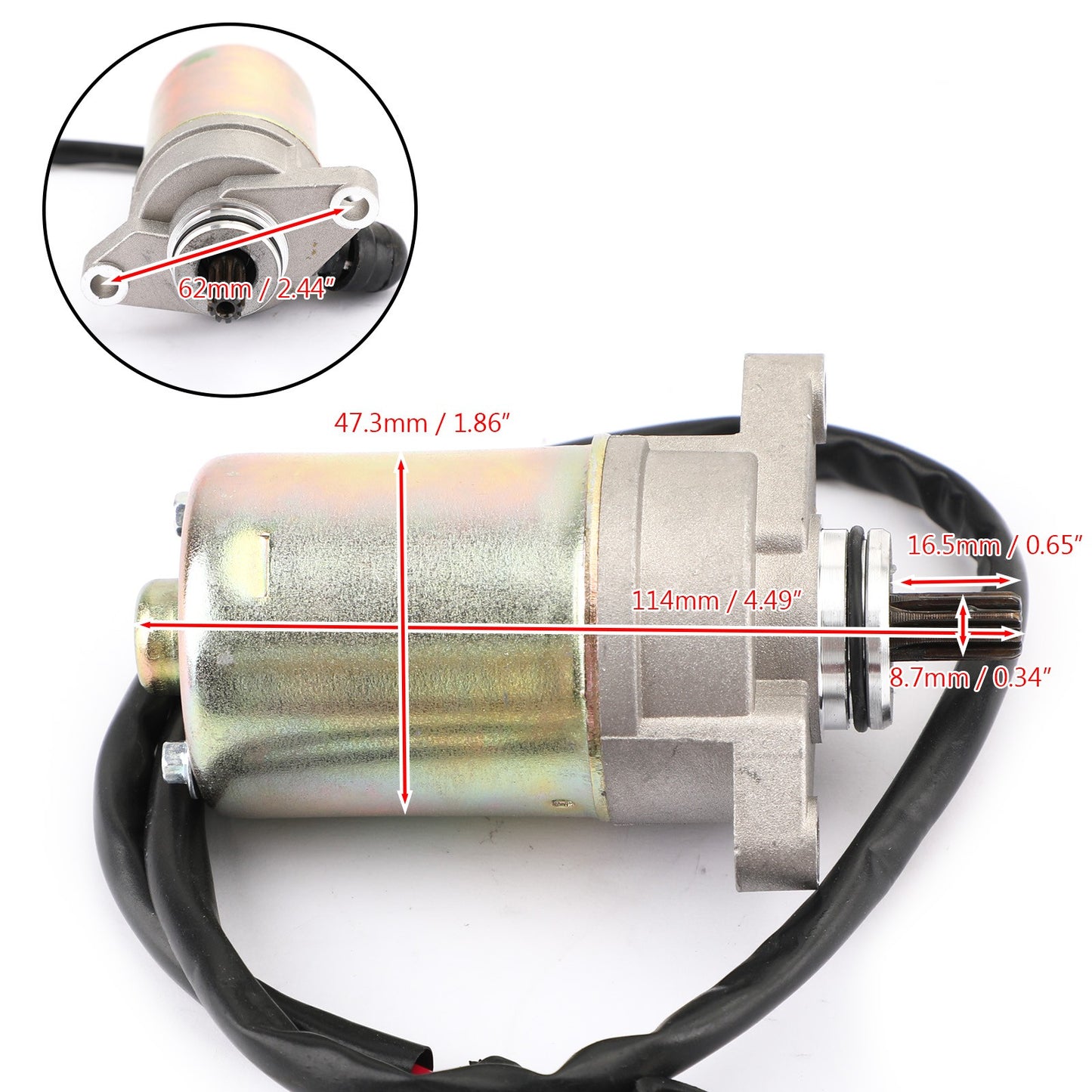 Starter Fit for Bombardier ATV DS70 DS90 Mini 08-2018 V31200DGF000 V31200DGF020