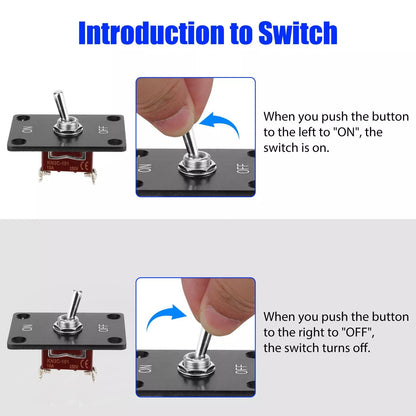2x Heavy Duty Toggle Switch SPST 2Pin On-Off Amp 30A 12VDC/15A 250VAC/20A 125VAC