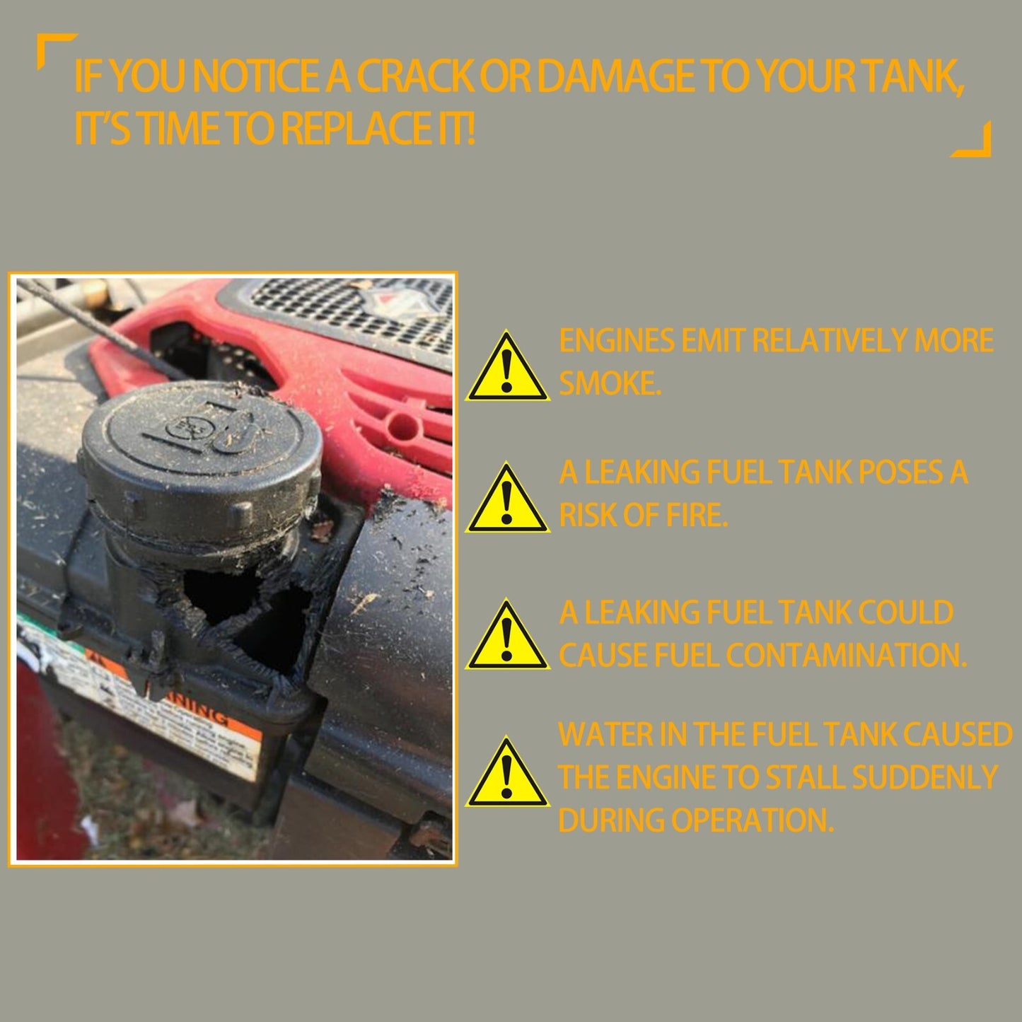 34156A Fuel Tank with Cap for Tecumseh Engines Replace Part Number 37290 34156