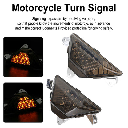 LED Front Turn Signal Light For KAWASAKI NINJA 250 300 400 650 1000 ZX6R Smoke