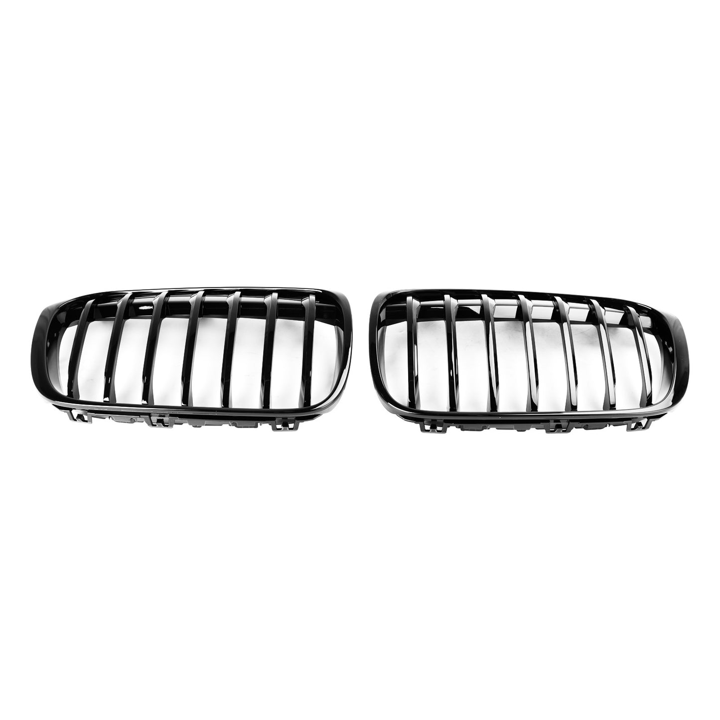 2PCS Gloss Black Front Kidney Grille Grill Fit BMW X1 F48 F49 2016-2018 2017