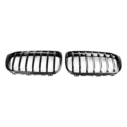 2PCS Gloss Black Front Kidney Grille Grill Fit BMW X1 F48 F49 2016-2018 2017