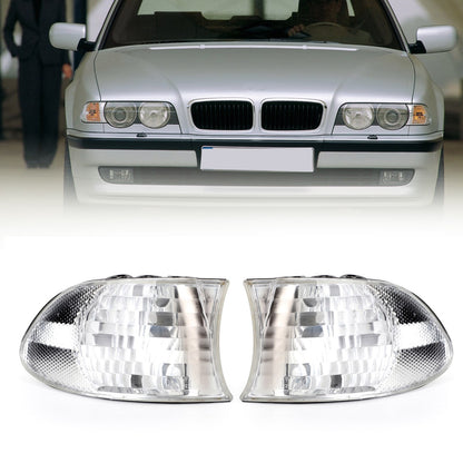 Corner Lights Parking Lamps Pair For BMW 7-Series E38 1999-2001 White*