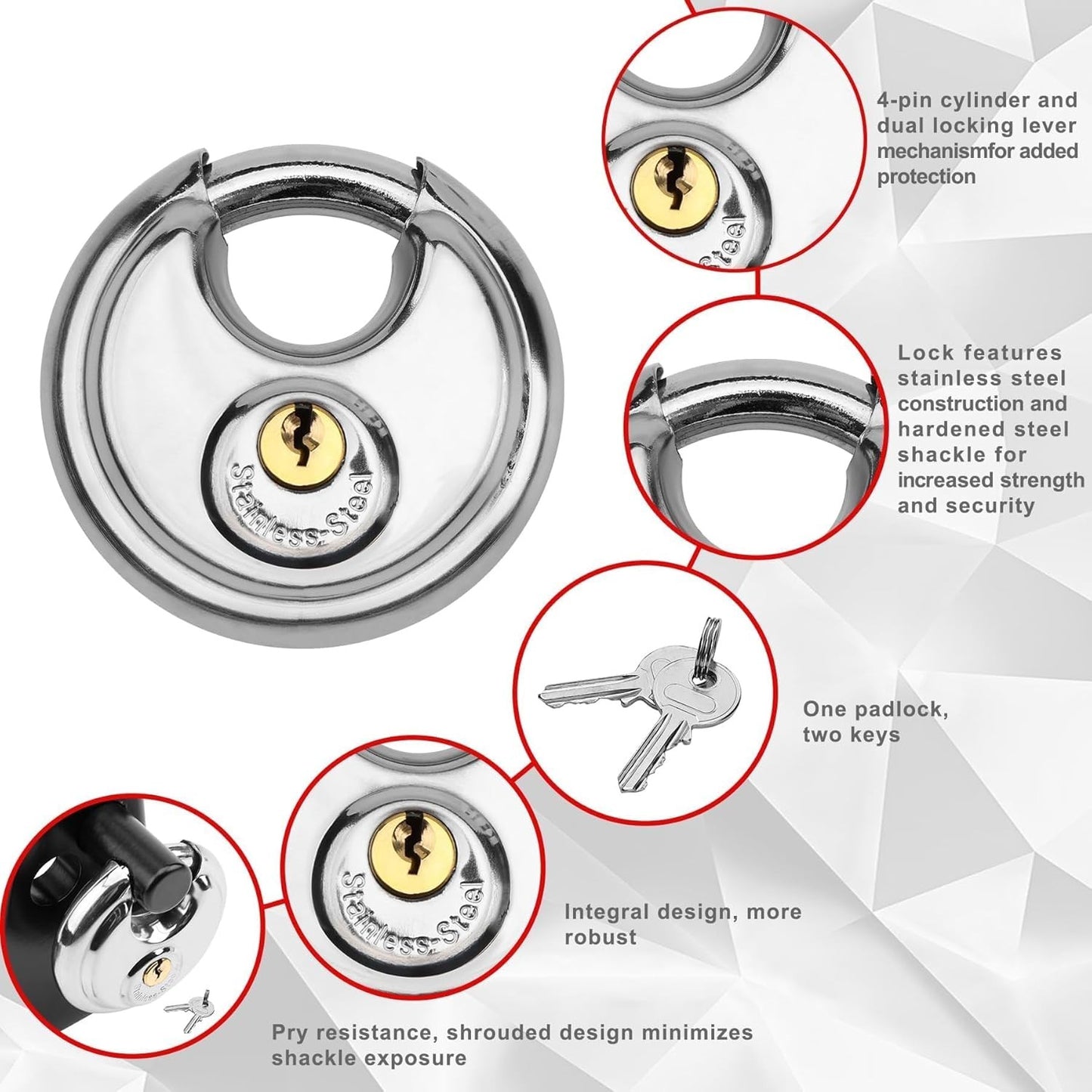 Black Gooseneck Trailer Lock w/ key lock for RVs Livestock Haulers Trailers